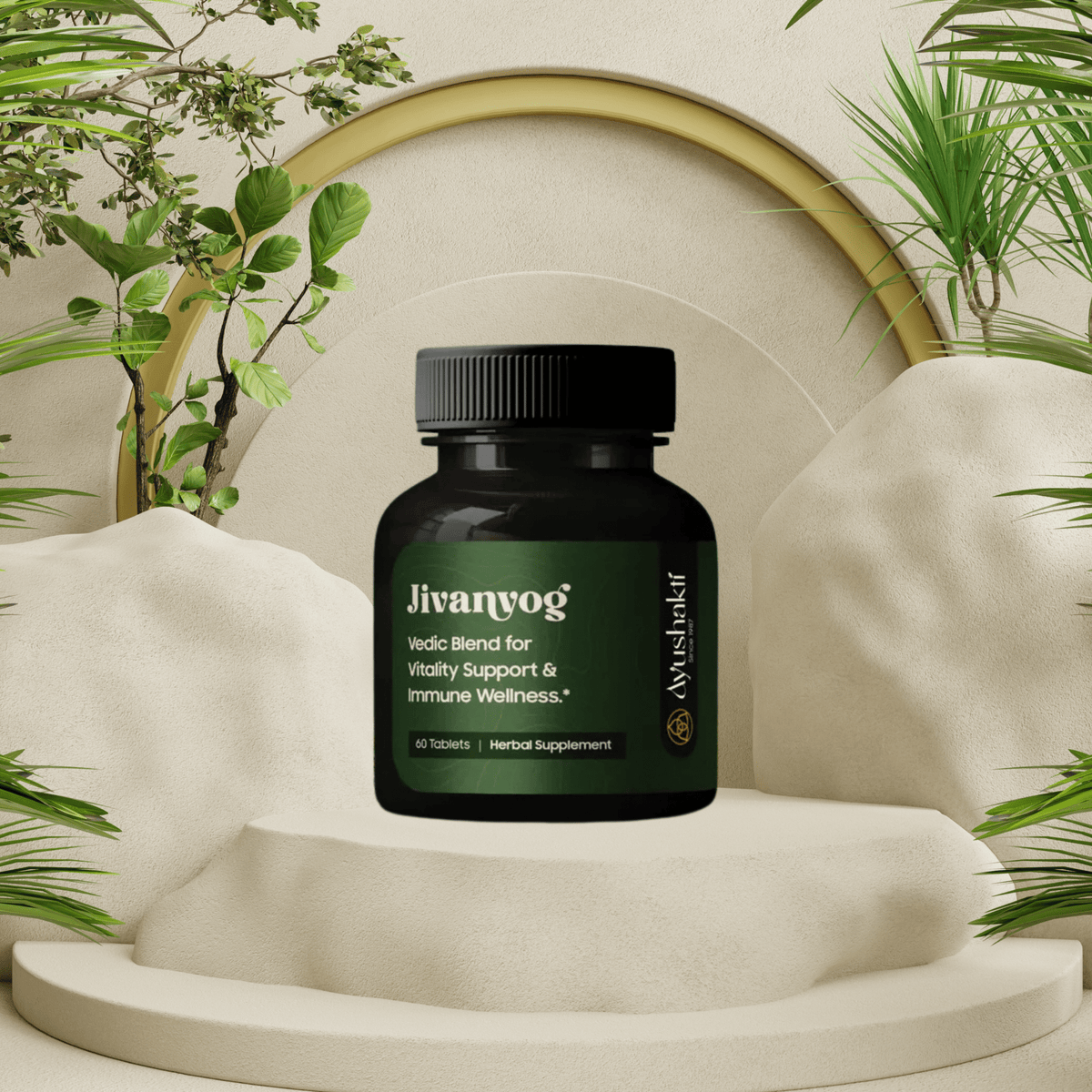 Ayushakti Jivanyog 60 Tablets - To Support Vitality and Immune Wellness - Ayurvedic Nature Care