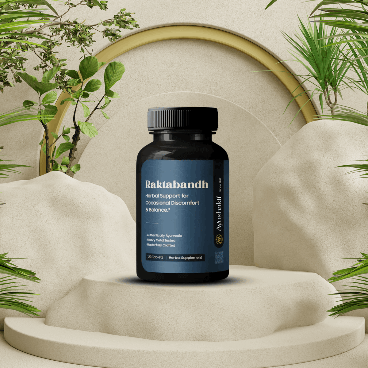 Ayushakti Raktabandha 120 Tablets - Reduces or Stop Any Kind of Bleeding - Ayurvedic Nature Care